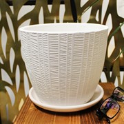 Горшок Метро 2,2л белый бутон - фото 67597