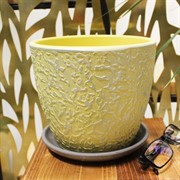 Горшок Муар 2,2л жёлтый бутон №3 - фото 67601