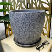 Горшок Гризайль 8л серый бутон №6 - фото 67651