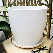 Горшок Грэй 13л белый бутон №7 - фото 67653