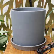 Горшок Грэй 1,8л серый цилиндр №2 - фото 67657