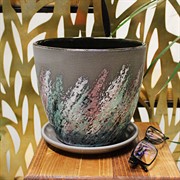 Горшок Живопись 2,3л чёрный крокус №3 - фото 67665