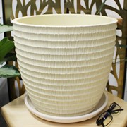 Горшок Плиссе 13л шампань бутон №7 - фото 67708