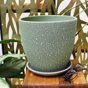 Горшок Саванна 4л тёмно-зелёный бутон №4 - фото 67718