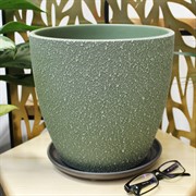 Горшок Саванна 8л тёмно-зелёный бутон №6 - фото 67720
