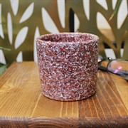 Кашпо Сахара 0,15л бордовый тубус мини - фото 67722