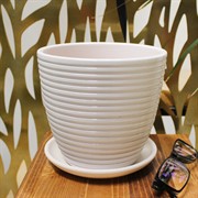 Горшок Спираль 1,4л белый крокус №2 - фото 67735