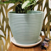 Горшок Спираль 2,3л бирюзовый крокус №3 - фото 67739