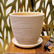 Горшок Халва 1,4л бежевый крокус №2 - фото 67743