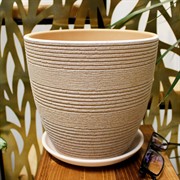 Горшок Халва 4,2л бежевый крокус №4 - фото 67747