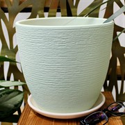 Горшок Гнездо 4л зелёный крокус №4 - фото 67777