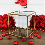 Подсвечник кованый Куб золотой под 1 свечу 607-37-G - фото 67820