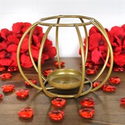 Подсвечник металл Сфера золотой под 1 свечу 607-43-G - фото 67824