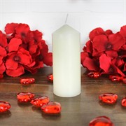 Свеча Столбик 4х10см белая - фото 67834