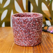 Кашпо Сахара 0,15л бордовый тубус мини - фото 67861