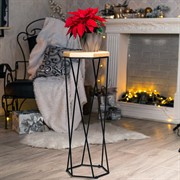 Подставка напольная металл с деревом Лофт на 1 цветок высота 73см 66-412 - фото 67928