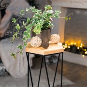 Подставка напольная металл с деревом Лофт на 1 цветок высота 73см 66-412 - фото 67930