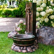 Умывальник садовый с кадушкой высота 100см стеклопластик U07558 - фото 67940