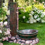 Умывальник садовый с кадушкой высота 100см стеклопластик U07558 - фото 67941