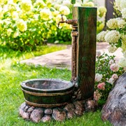 Умывальник садовый с кадушкой высота 100см стеклопластик U07558 - фото 67942