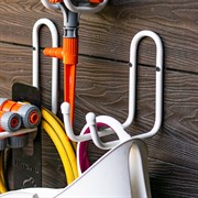 Крючок настенный для хранения вещей средний металл белый 58-101W - фото 67961