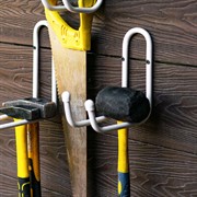 Крючок настенный для хранения вещей средний металл белый 58-101W - фото 67962