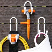 Крючок настенный для хранения вещей средний металл белый 58-101W - фото 67963