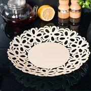 Тарелка под фрукты металлическая диаметр 29см 304-004I - фото 68189