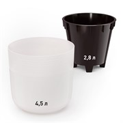 Горшок ЛИНЕЛЬ 4,5 двойной белый - фото 68248