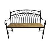 Скамейка садовая кованая с деревом длина 120см 891-76 - фото 68543