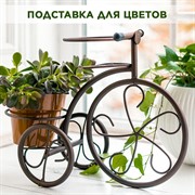 Подставка для цветов на подоконник под два кашпо Велосипед 41-041Br - фото 68584