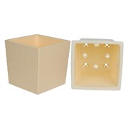 Горшок Квадро 6,6л ванильный с вкладкой - фото 68610