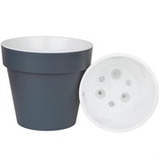 Горшок Протея 16,6л антрацит с вкладкой - фото 68693
