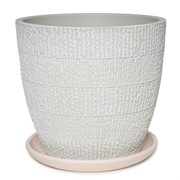 Горшок Ротанг 22л светло-серый бутон №8 - фото 68706