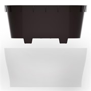 Горшок Лея 4л двойной с автополивом белый - фото 68723