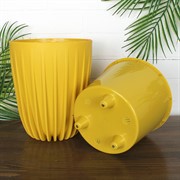 Горшок Сигма 4,5л медовый с вкладкой - фото 68747