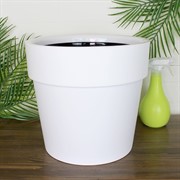 Горшок Протея 16,6л белый с вкладкой - фото 68793