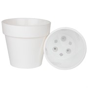 Горшок Протея 16,6л белый с вкладкой - фото 68796