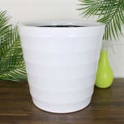 Горшок Лаура 16,6л белый с вкладкой - фото 68798