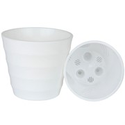 Горшок Лаура 16,6л белый с вкладкой - фото 68801