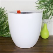 Горшок Сириус 16,5л белый с вкладкой - фото 68803