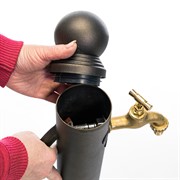 Умывальник садовый колонка круглая с поддоном под дерево высота 73см U09248 - фото 68967