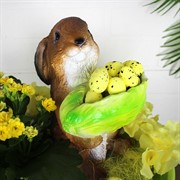 Фигура кашпо садовая Зайчонок с салатом U09090 - фото 68984