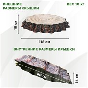 Крышка люка декоративная Секвойя средняя U09177 - фото 69022