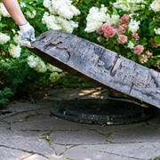 Крышка декоративная для люка Пень большой стеклопластик U07699 - фото 69118