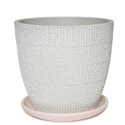 Горшок Ротанг 22л серый бутон №8 - фото 69123