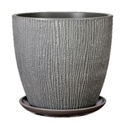 Горшок Гамбург 22л серый бутон №8 - фото 69347