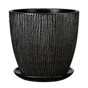 Горшок Гамбург 22л чёрный бутон №8 - фото 69349