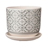 Горшок Гипюр 0,7л белый бук №1 - фото 69351