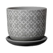 Горшок Кросс 1,6л серый бук №2 - фото 69371